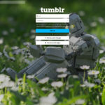 Tumblr feature of LEGO Iron Giant photo on sign up page