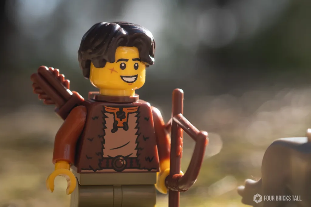 Medieval LEGO minifigure with bow and arrow. The torso is from BAM.