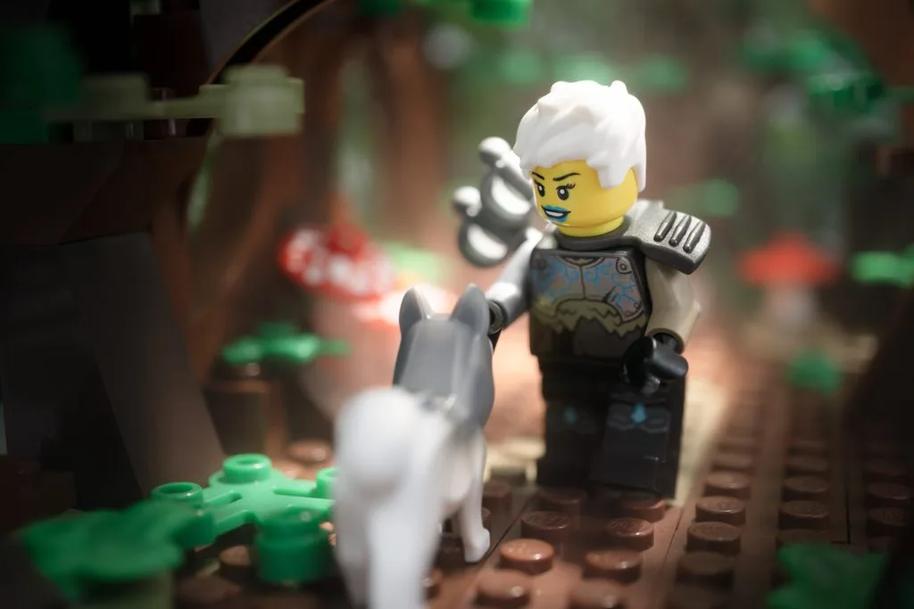 female elf warrior dog