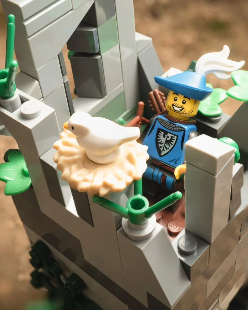 tower ruins bird